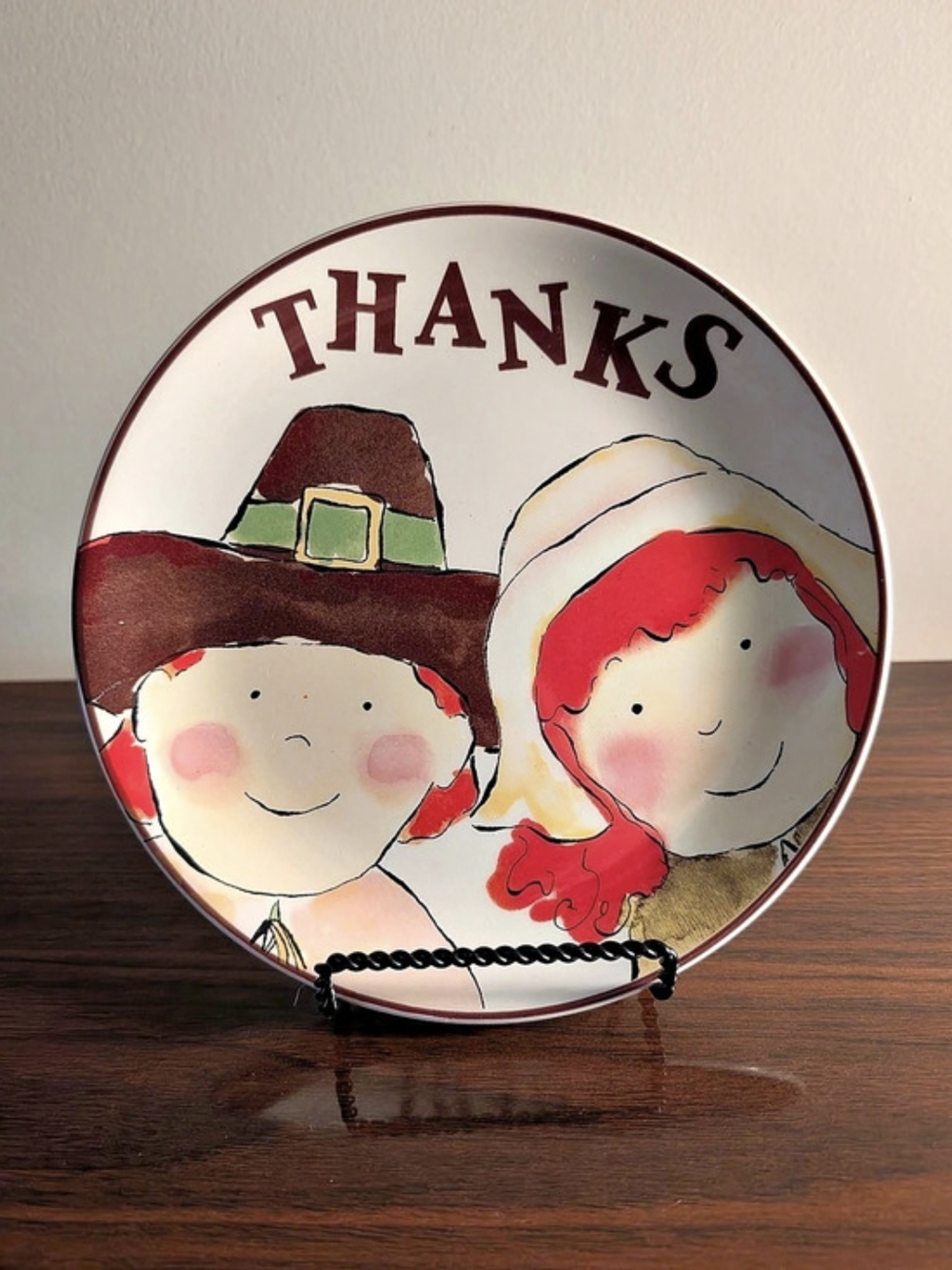 8-inch Thanksgiving Plate with Pilgrims